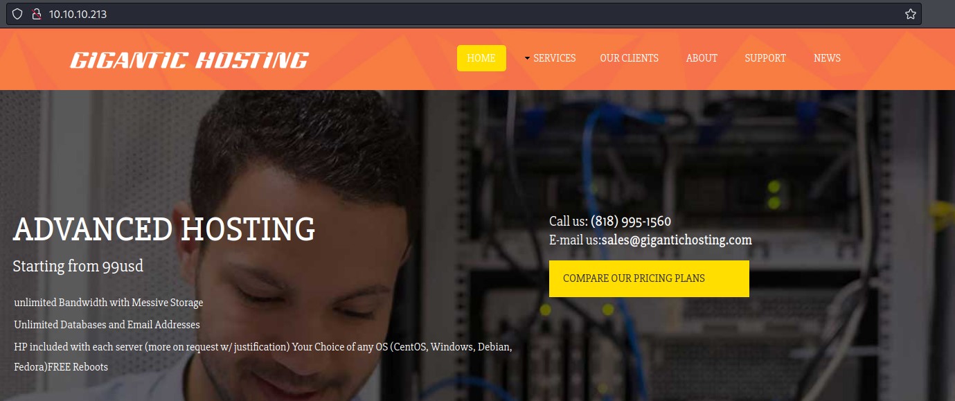 Website-homepage