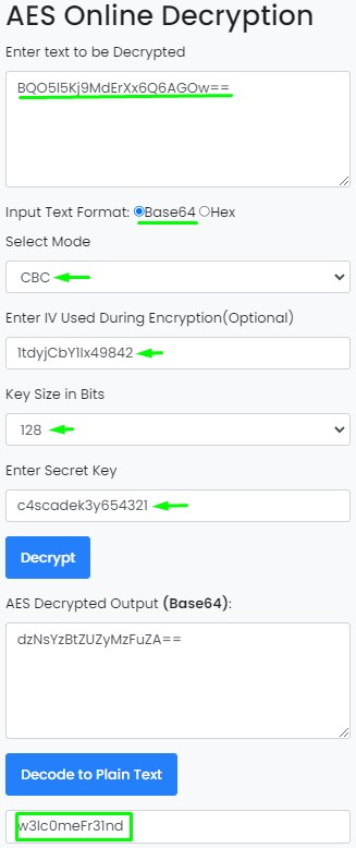 aes-cbc-128-decryption