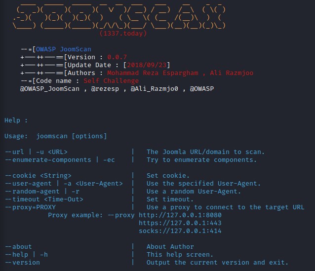 joomscan-help