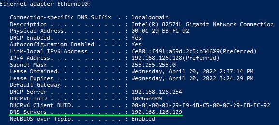 Windows-Attacker-ipconfig